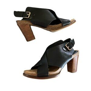 Sofft Black Leather Sandals